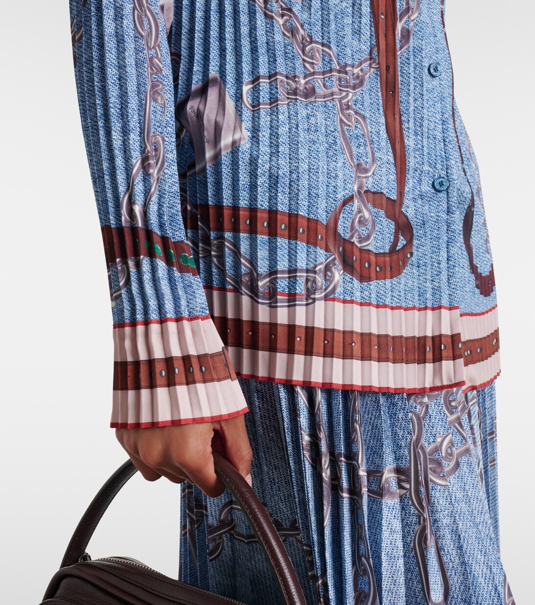 Printed pleated trompe l'œil shirt | Acne Studios