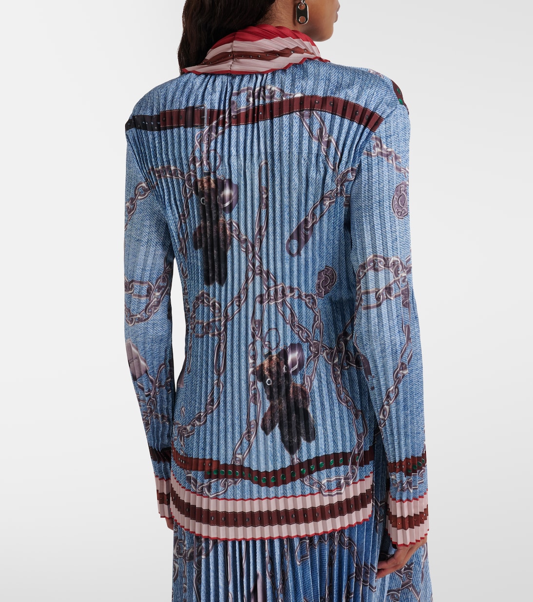 Printed pleated trompe l'œil shirt | Acne Studios