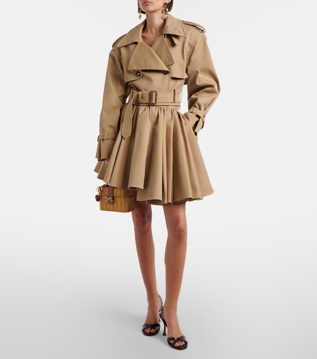 Mini-jupe en coton | Self-Portrait