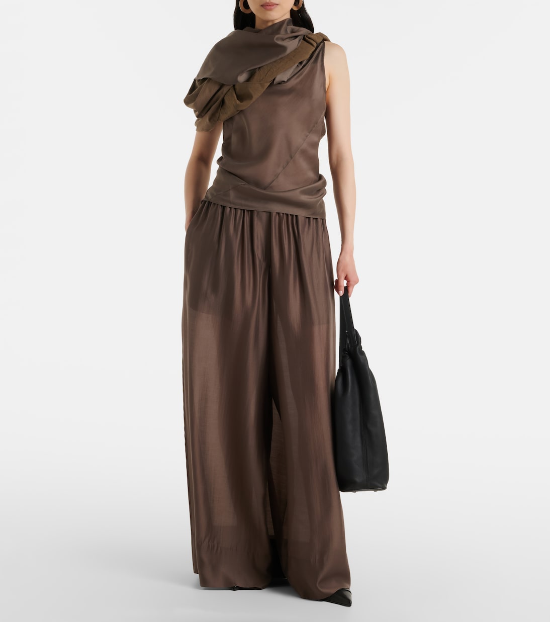 새틴 와이드 팬츠 | Entire Studios