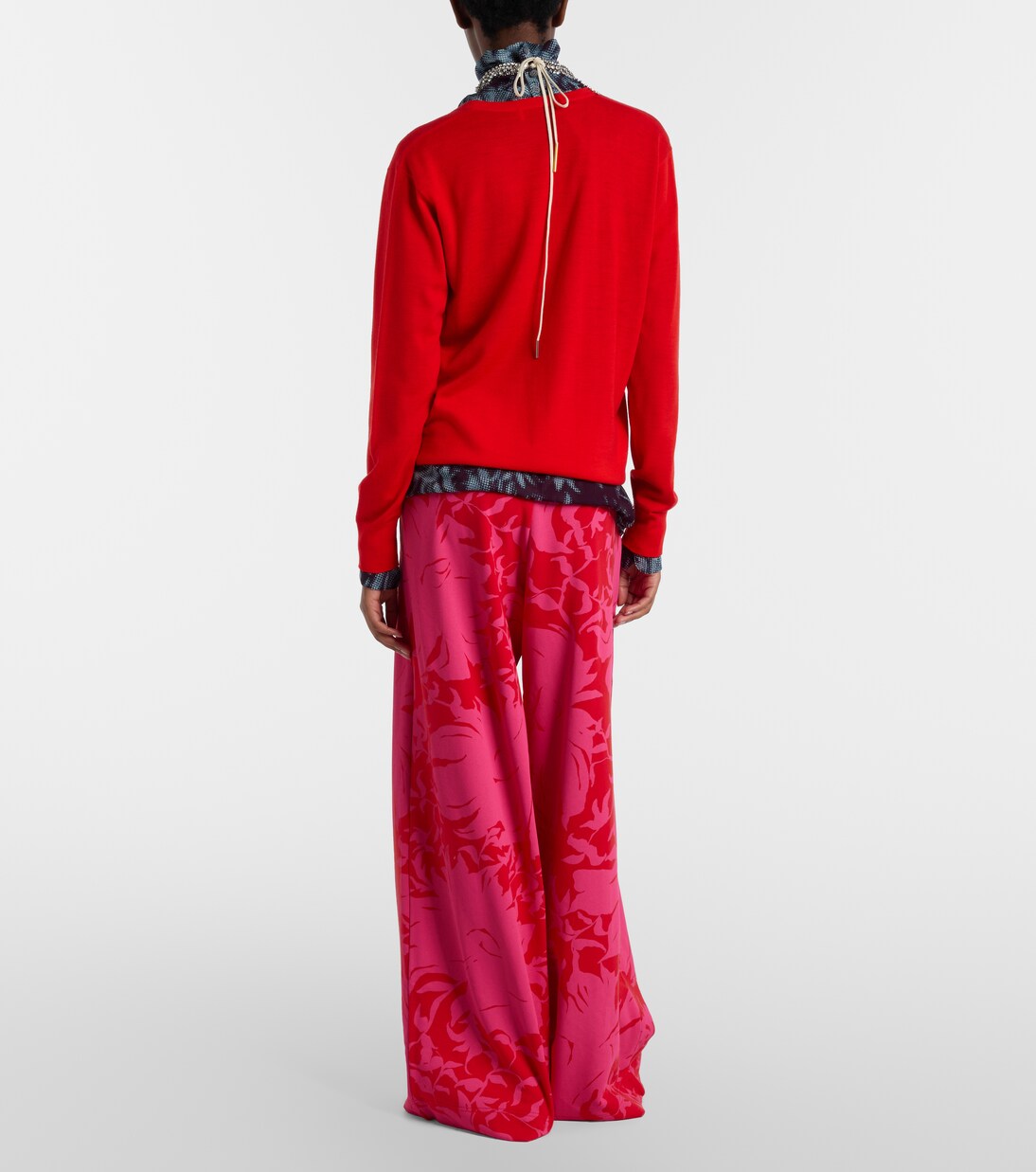 Pantaloni sportivi in jersey di cotone plissé | Dries Van Noten