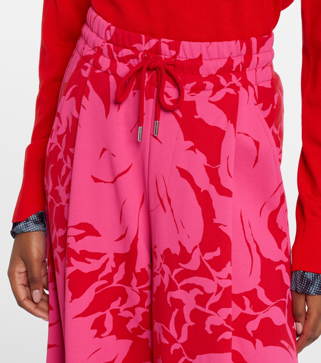 Pantaloni sportivi in jersey di cotone plissé | Dries Van Noten