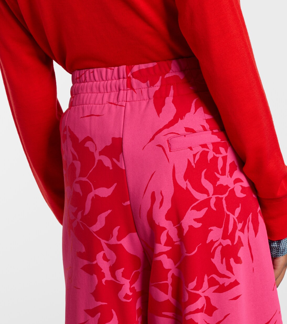 Pantaloni sportivi in jersey di cotone plissé | Dries Van Noten