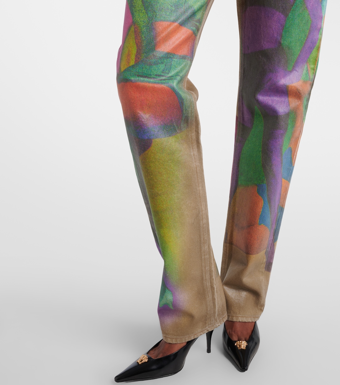 Jean droit imprimé | Versace