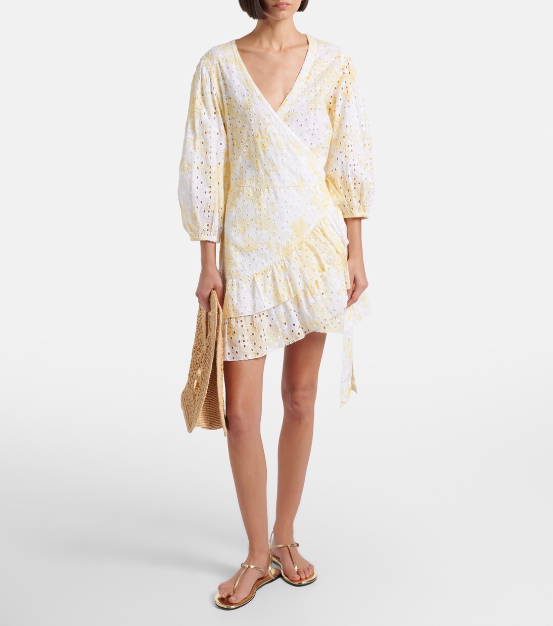 Tabitha 브로드리 앙글레즈 코튼 랩 드레스 | Melissa Odabash