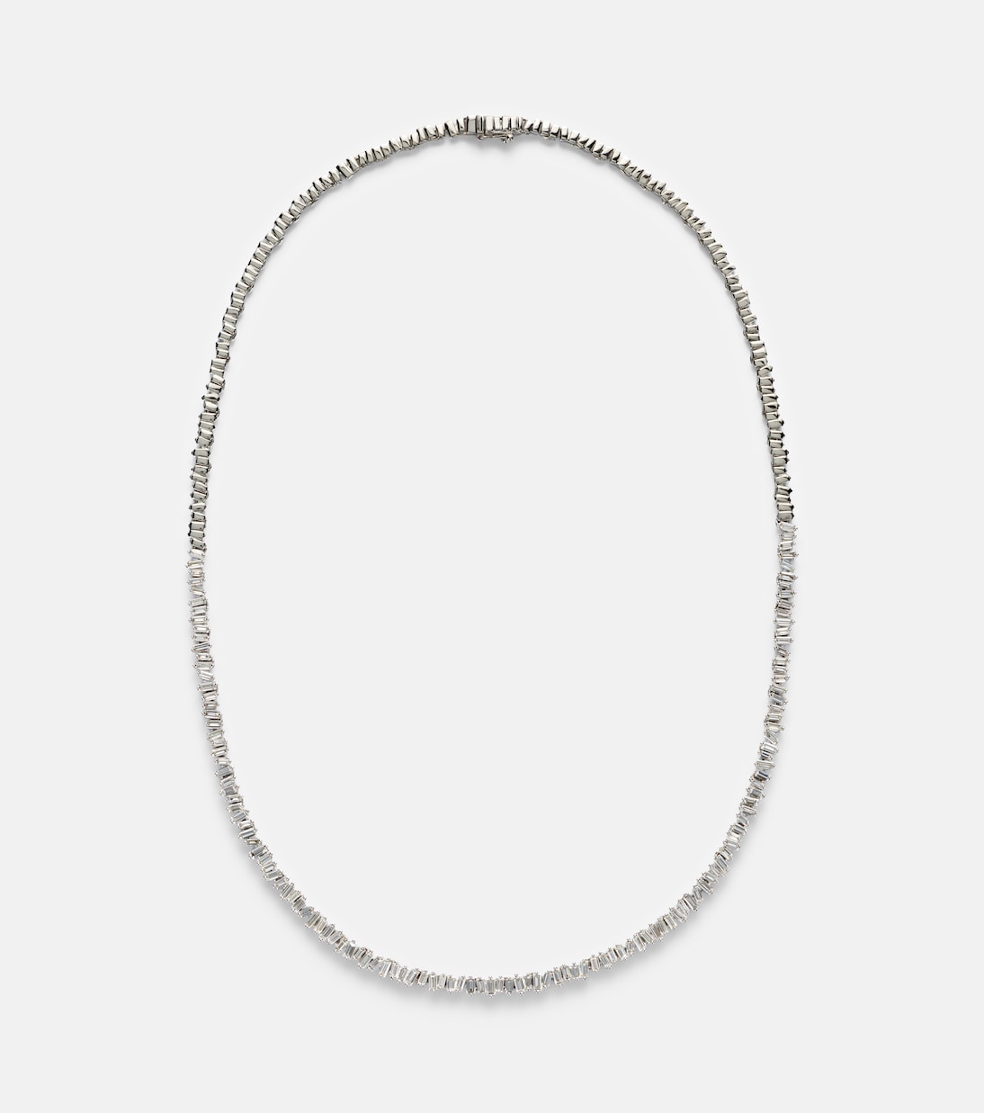 Mini 18kt white gold (750/1000) necklace with diamonds | Suzanne Kalan