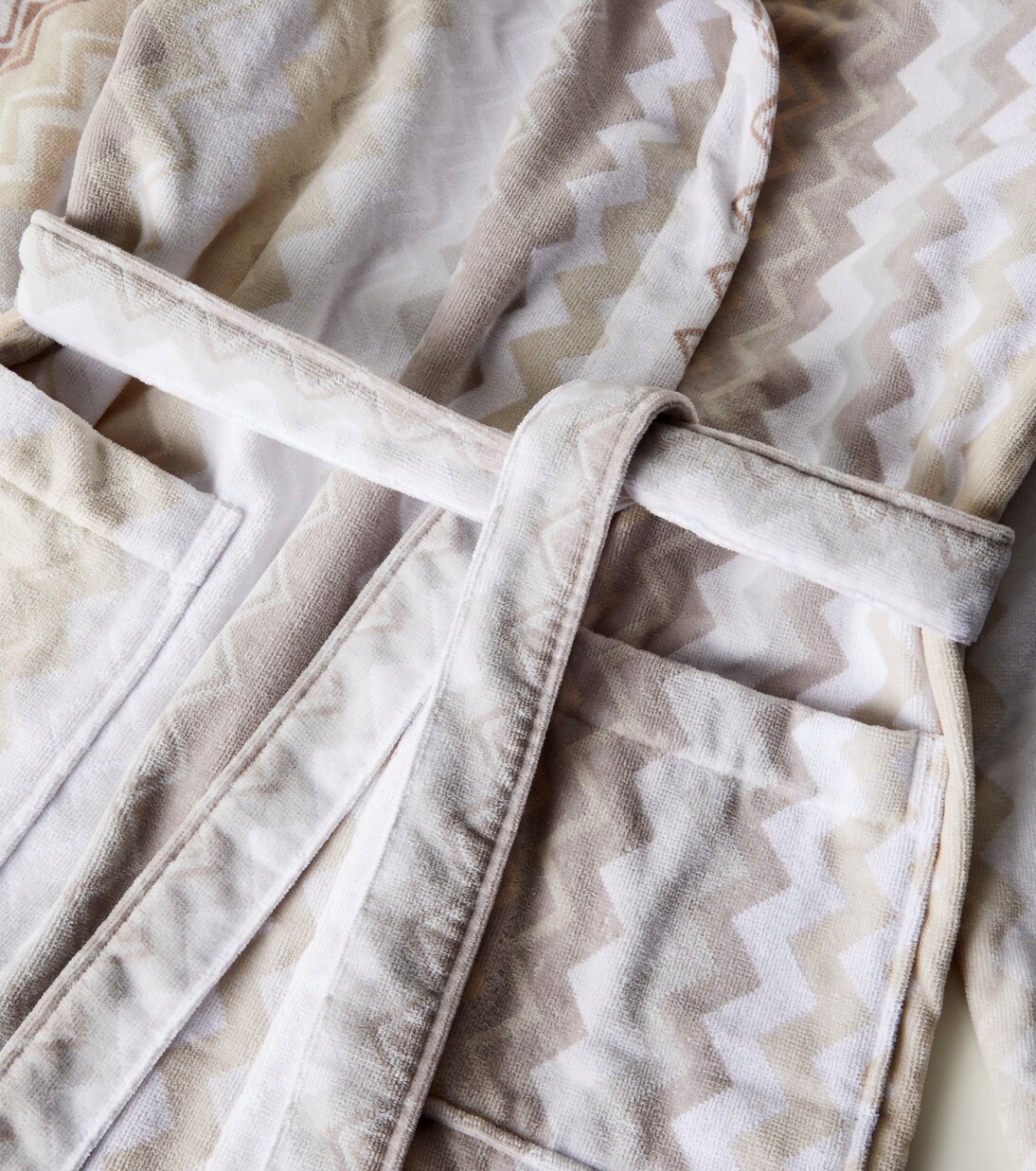 Giacomo Zigzag cotton terry bathrobe | Missoni