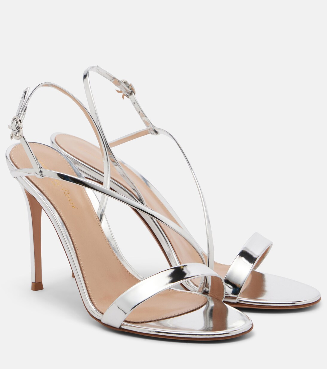 Sandalen Manhattan aus Metallic-Leder | Gianvito Rossi