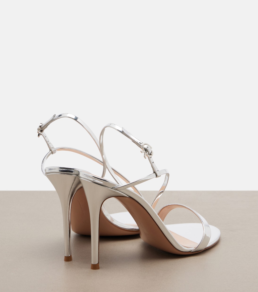 Sandalias Manhattan de piel metalizada | Gianvito Rossi