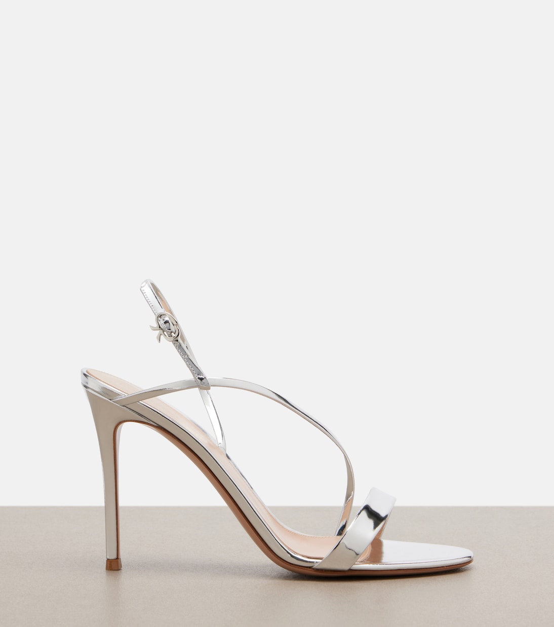 Sandalen Manhattan aus Metallic-Leder | Gianvito Rossi