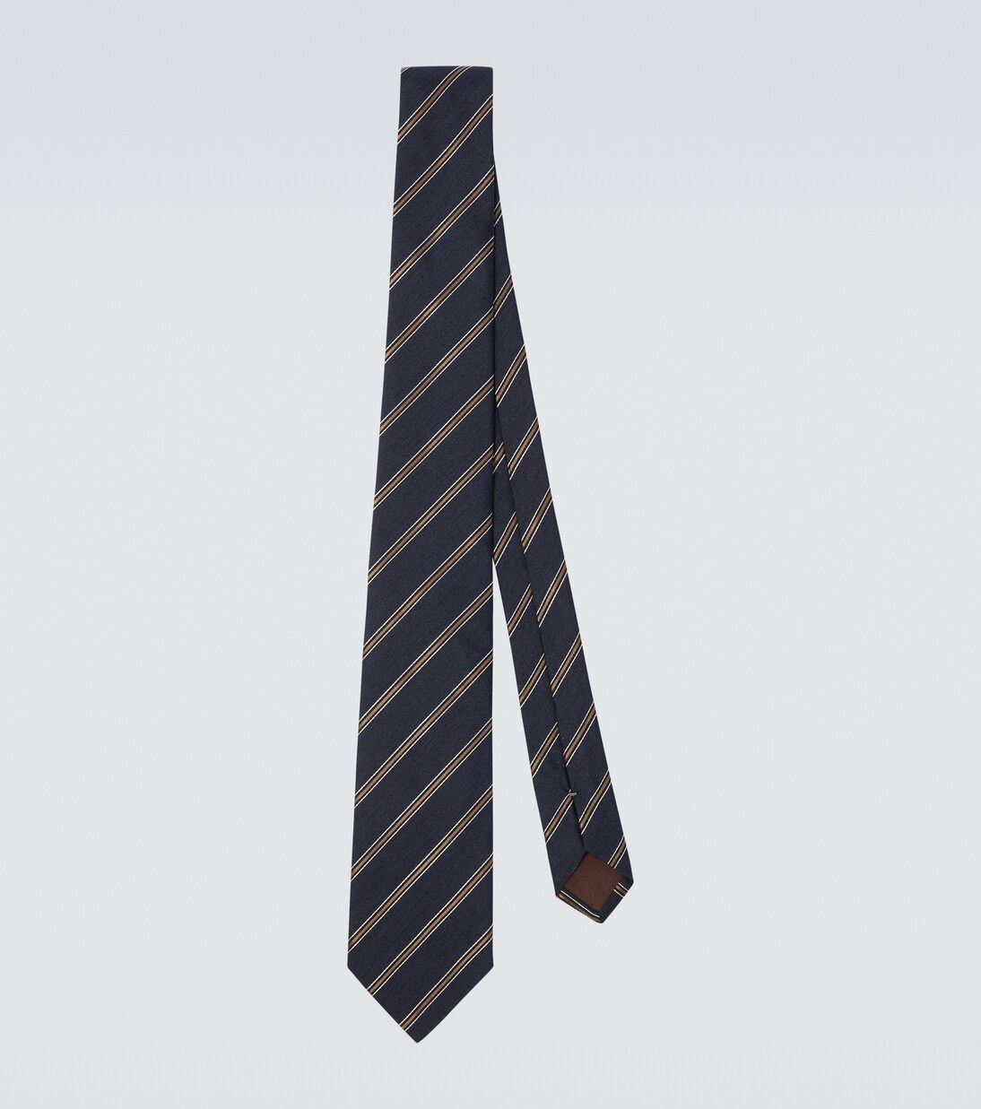 Striped silk and wool tie | Canali