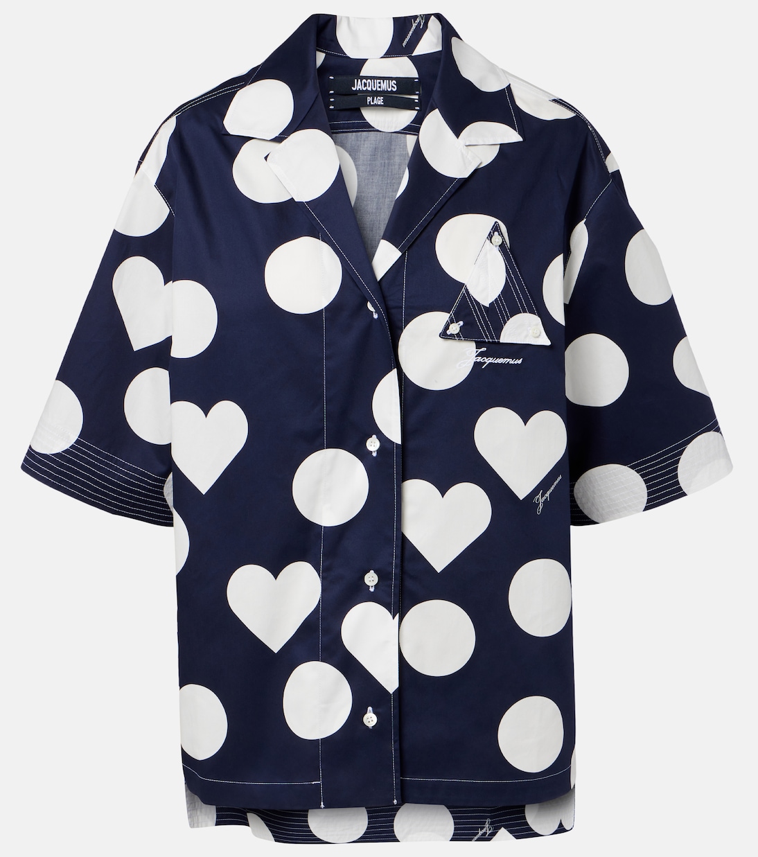 Marin polka-dot cotton poplin shirt  | Jacquemus