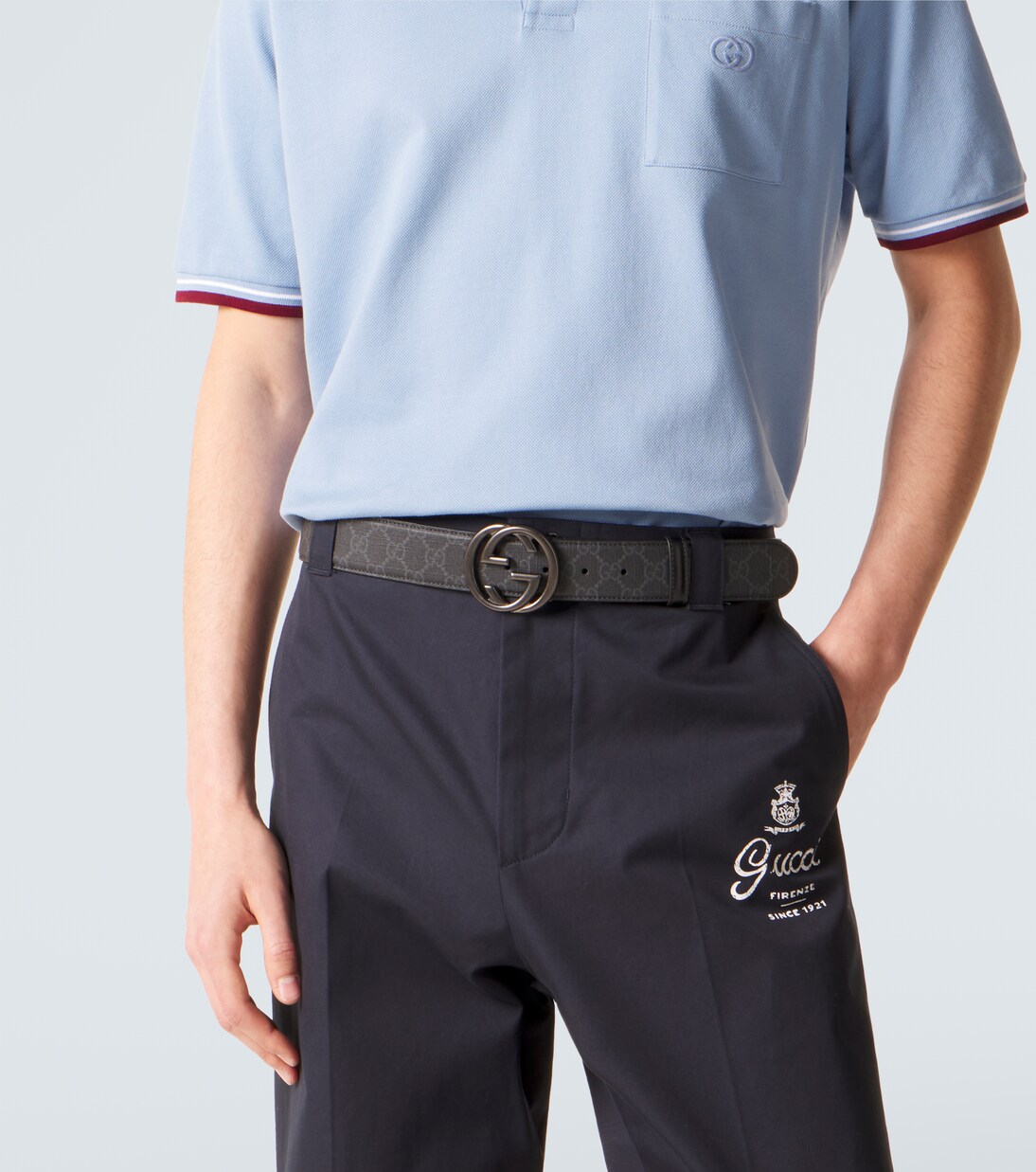 Cinturón Interlocking reversible con GG | Gucci