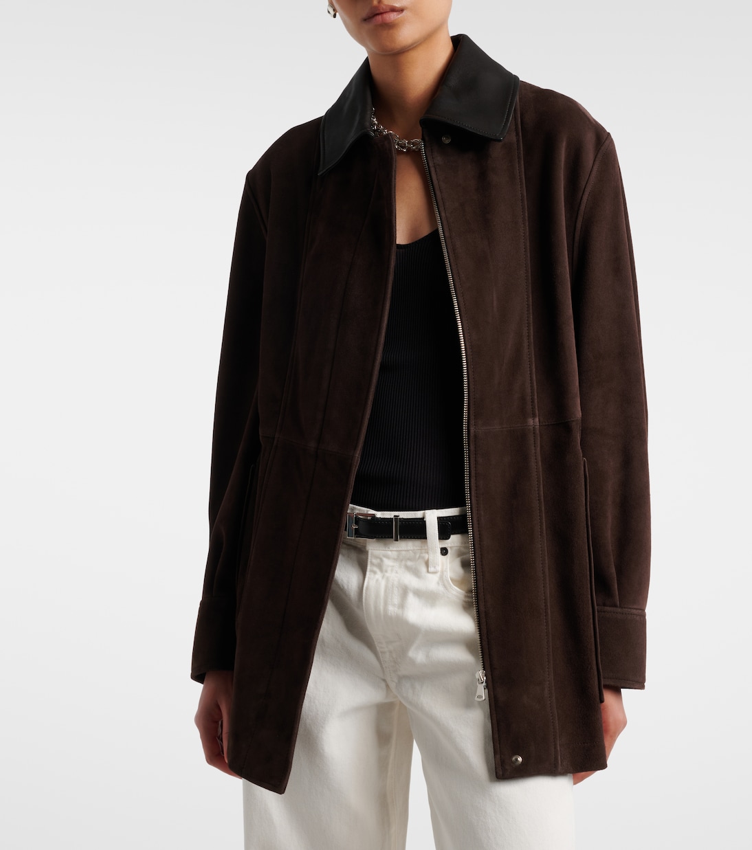 Jacke Grange aus Veloursleder | Nour Hammour