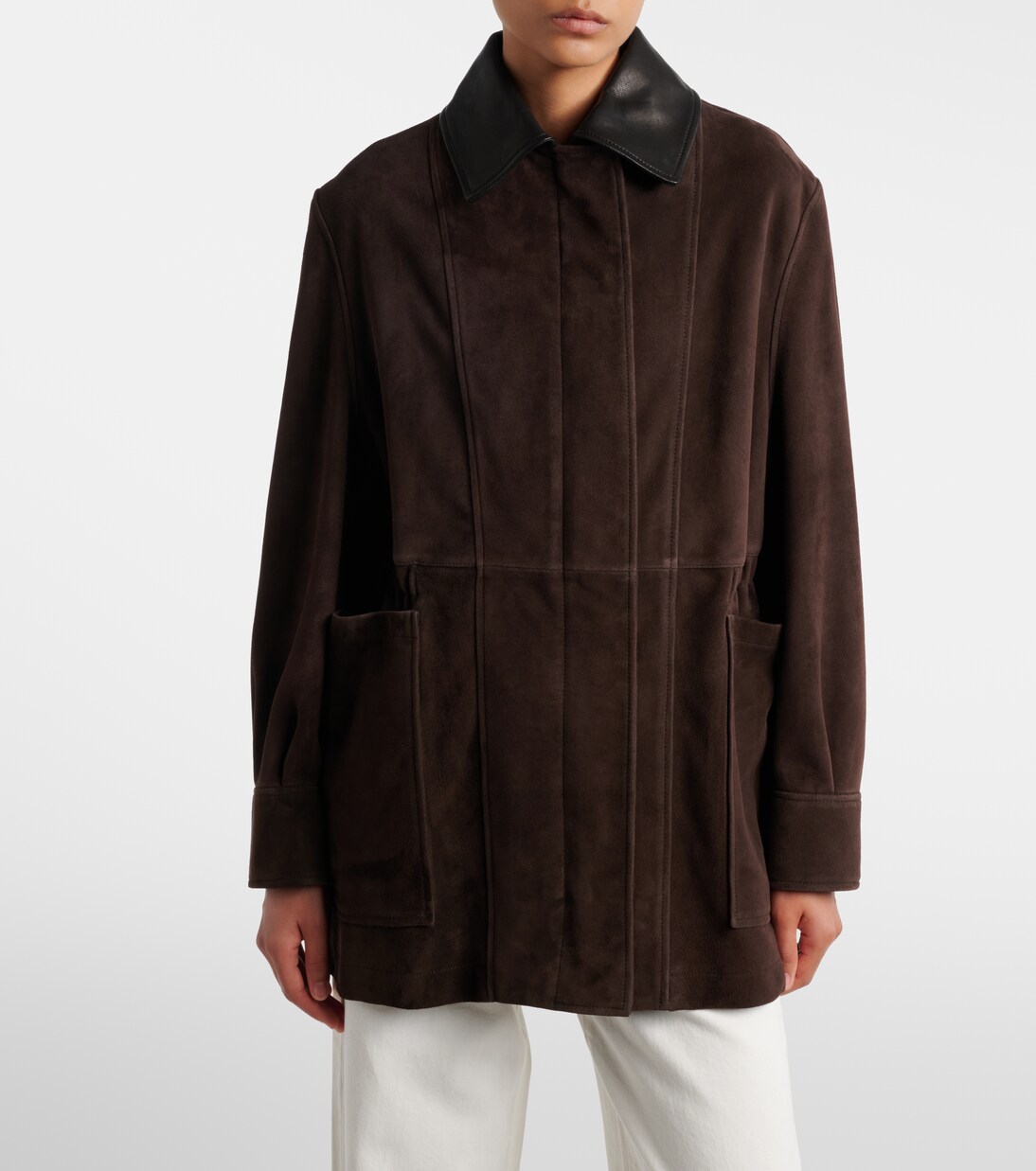 Jacke Grange aus Veloursleder | Nour Hammour
