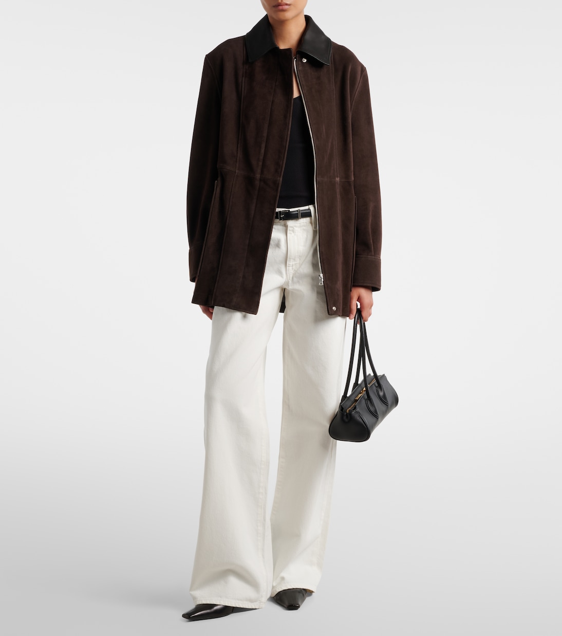 Jacke Grange aus Veloursleder | Nour Hammour