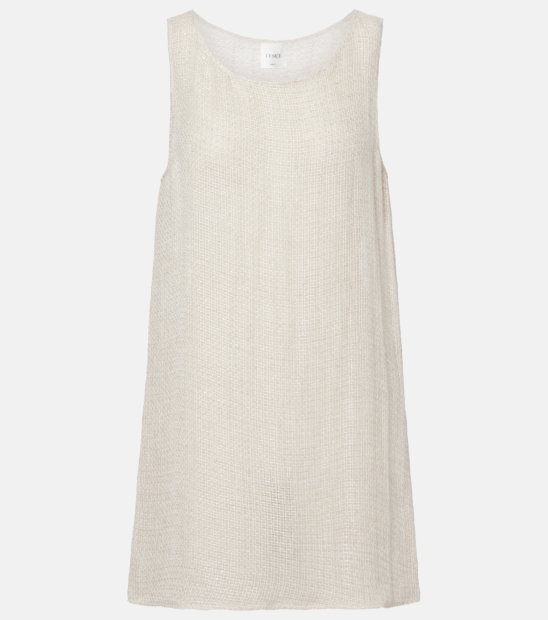 Stella sequined linen-blend minidress | Leset