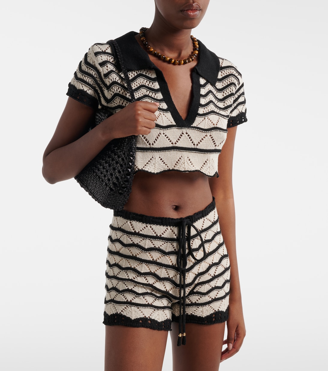 Crop top calado Coco en mezcla de algodón | Bananhot