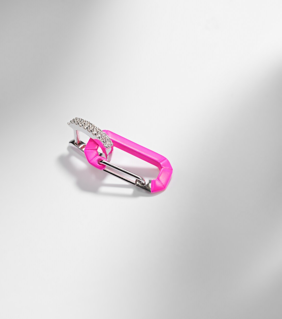 Orecchino singolo Chiara Small in oro 18kt, argento e diamanti | Eéra