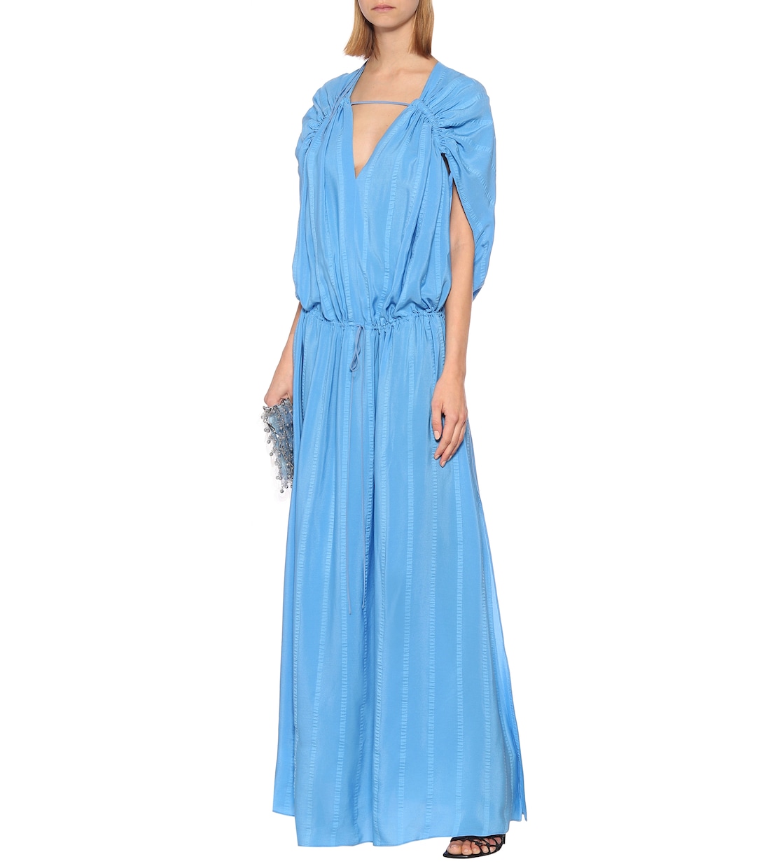Robe longue Monica en soie mélangée | Stella McCartney