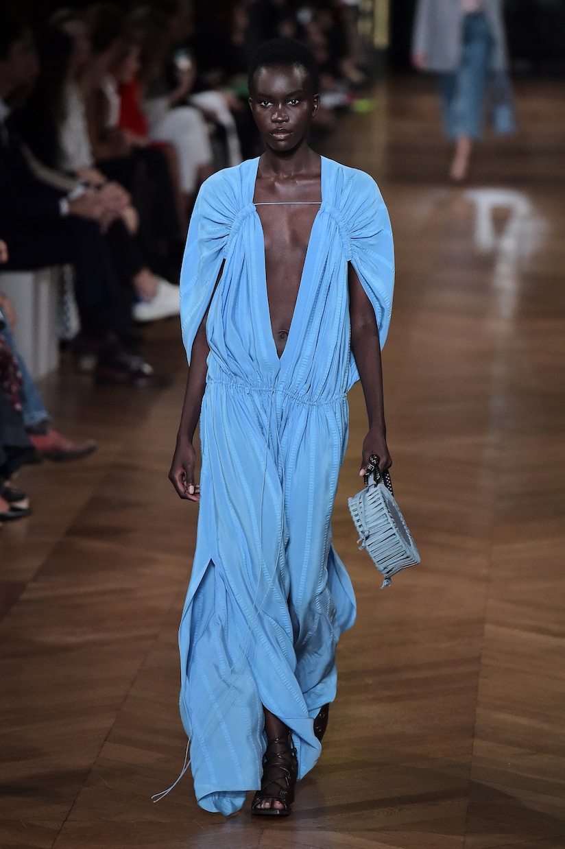 Robe longue Monica en soie mélangée | Stella McCartney