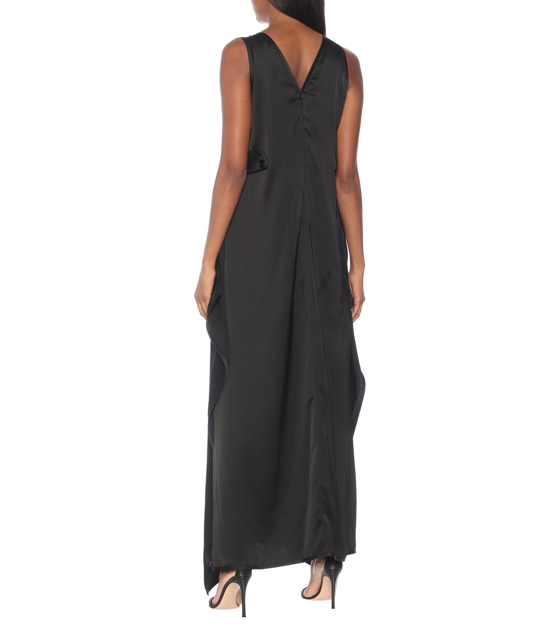 Robe longue en satin à ornements | Stella McCartney