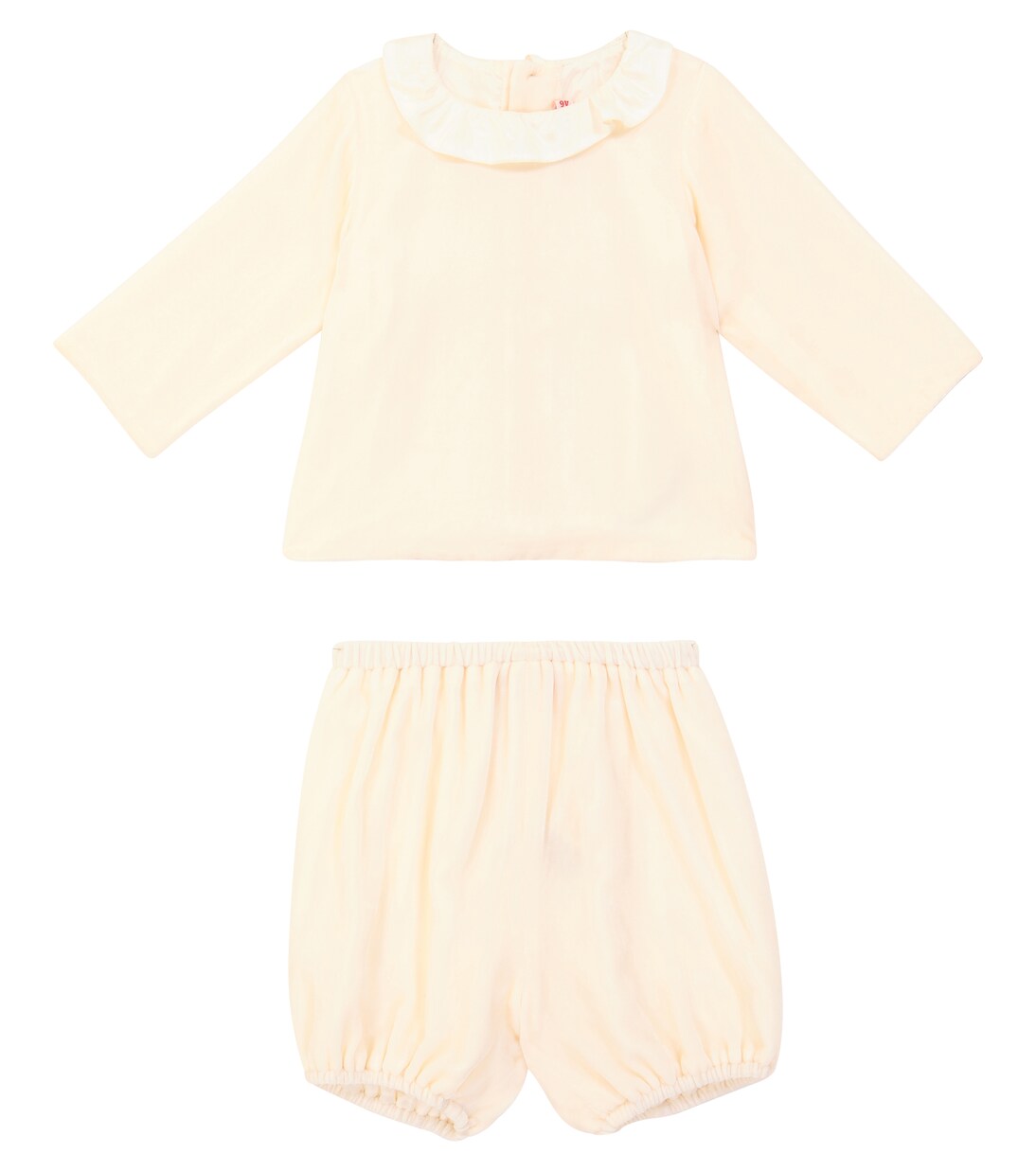 Baby Thairys silk velvet blouse and bloomers set | Bonpoint