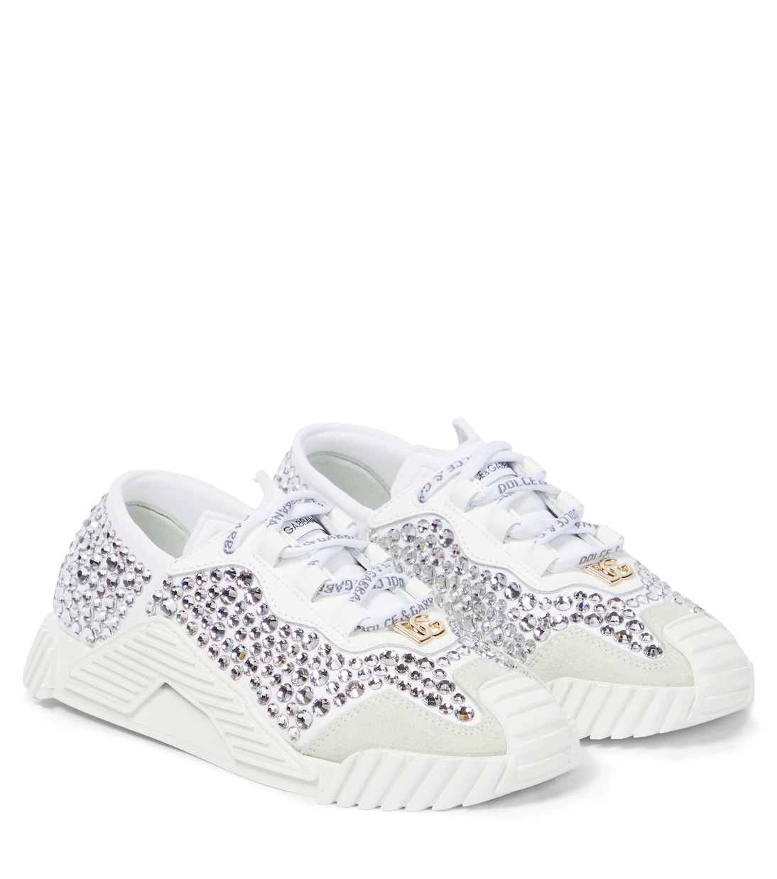 NS1 crystal-embellished sneakers | Dolce&Gabbana Kids
