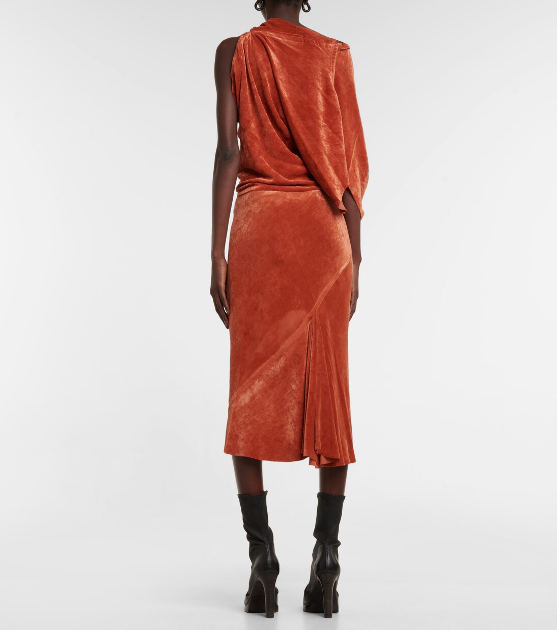 Top asimétrico de terciopelo | Rick Owens