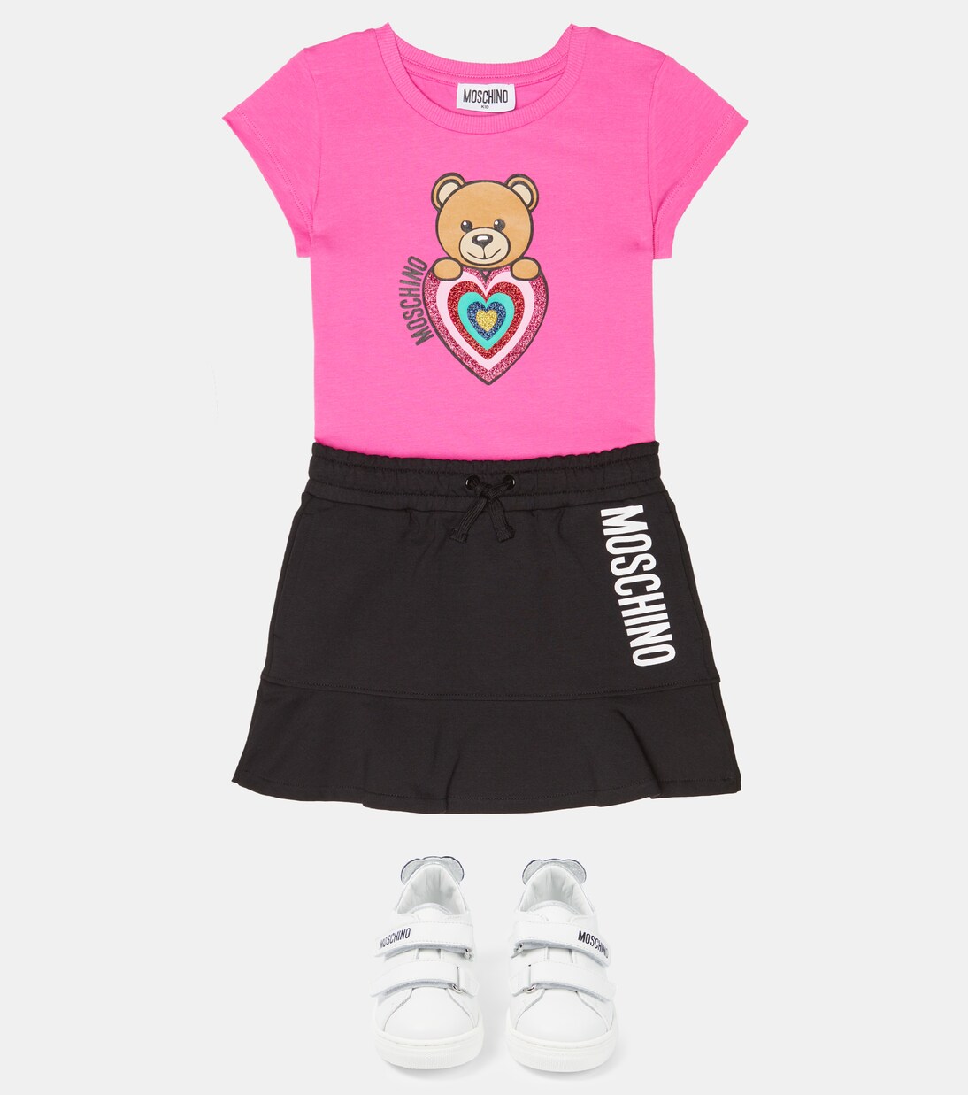 Logo cotton-blend skirt | Moschino Kids