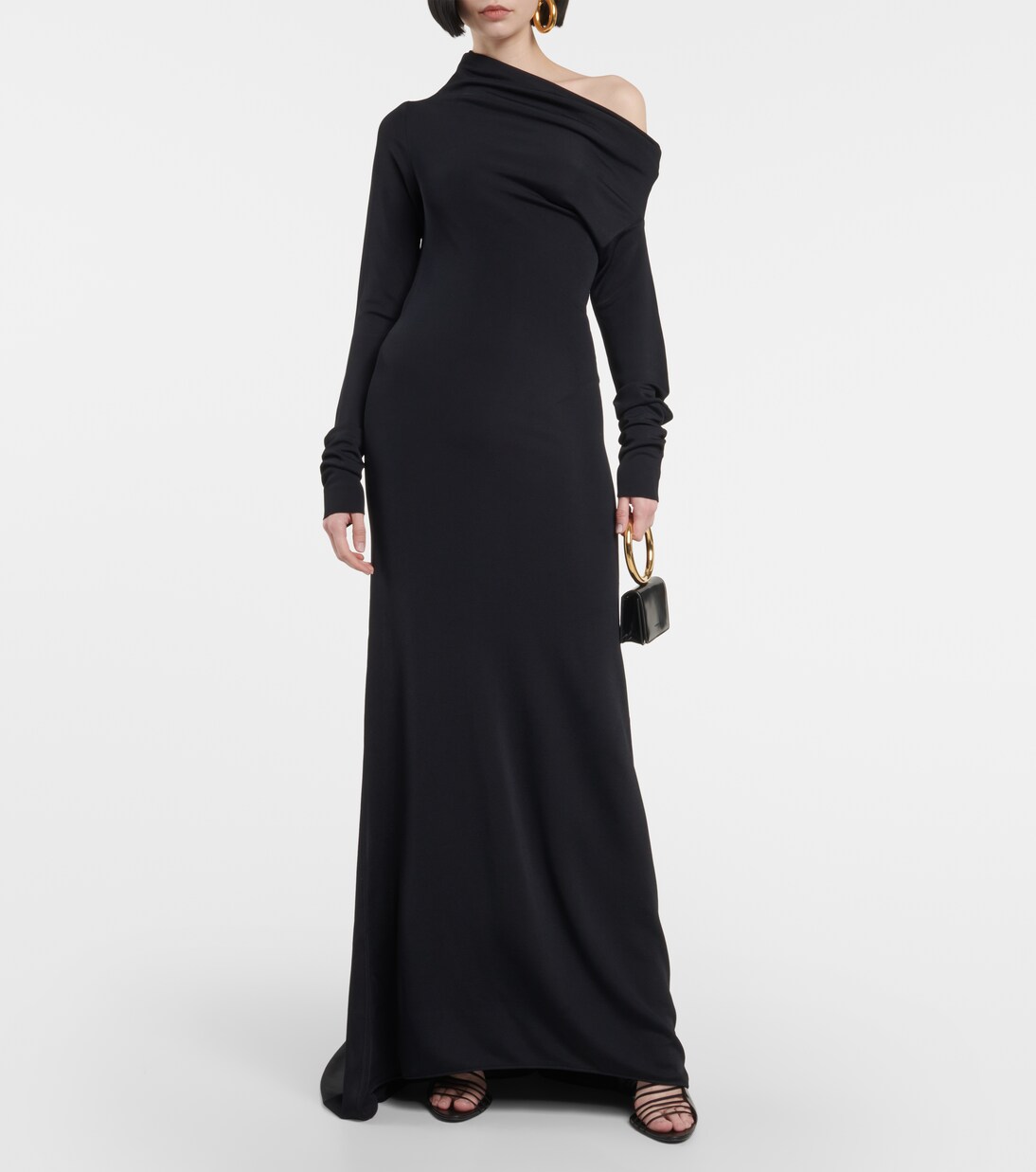 Abito lungo in jersey monospalla | Ferragamo