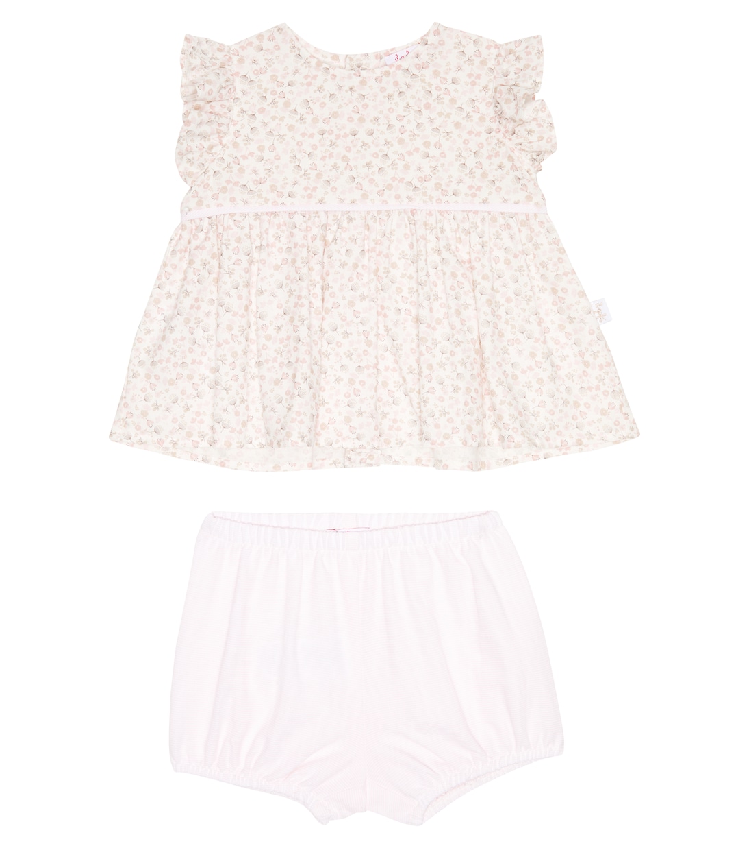 Baby cotton dress and bloomers set | Il Gufo