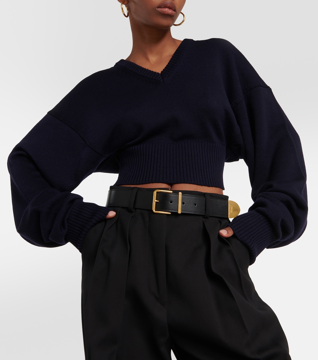 Pull raccourci Pomez en laine vierge | Sportmax