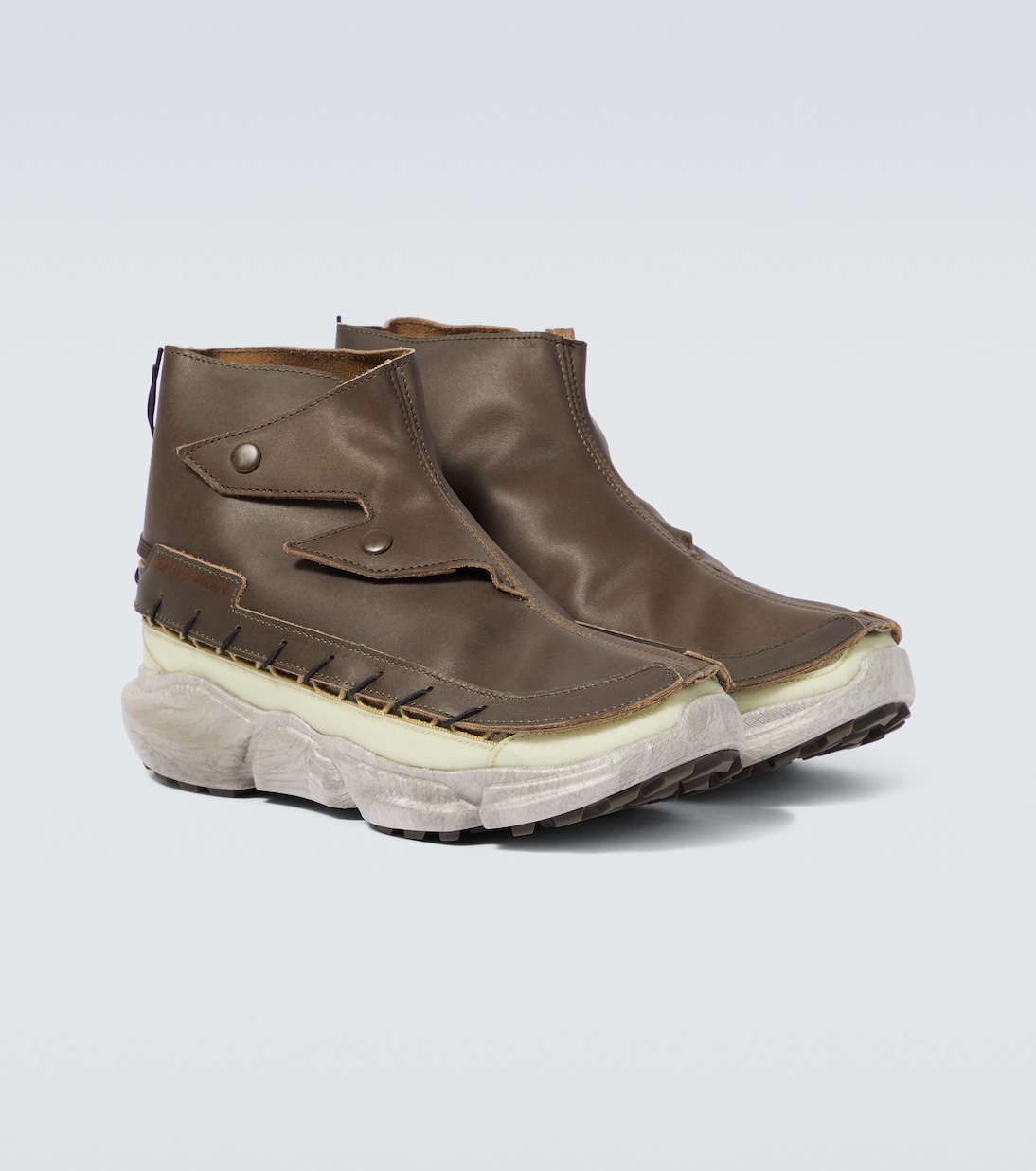 x Salomon Skor faux leather sneakers | Ranra