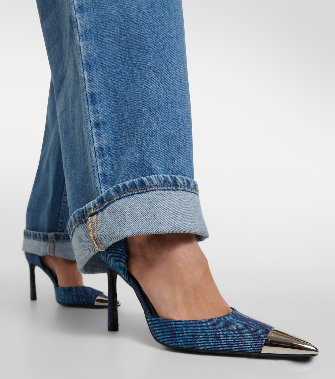 X Sergio Rossi Pumps aus Denim | Area