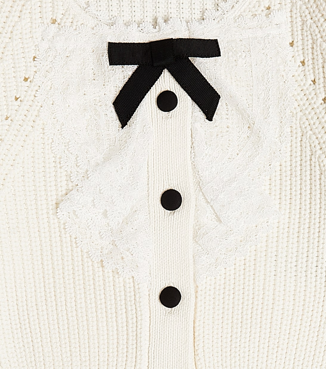 Ribbed-knit cotton cardigan | Self-Portrait Kids