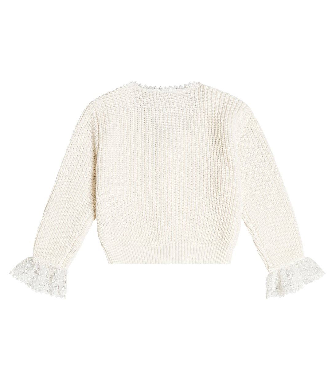 Ribbed-knit cotton cardigan | Self-Portrait Kids