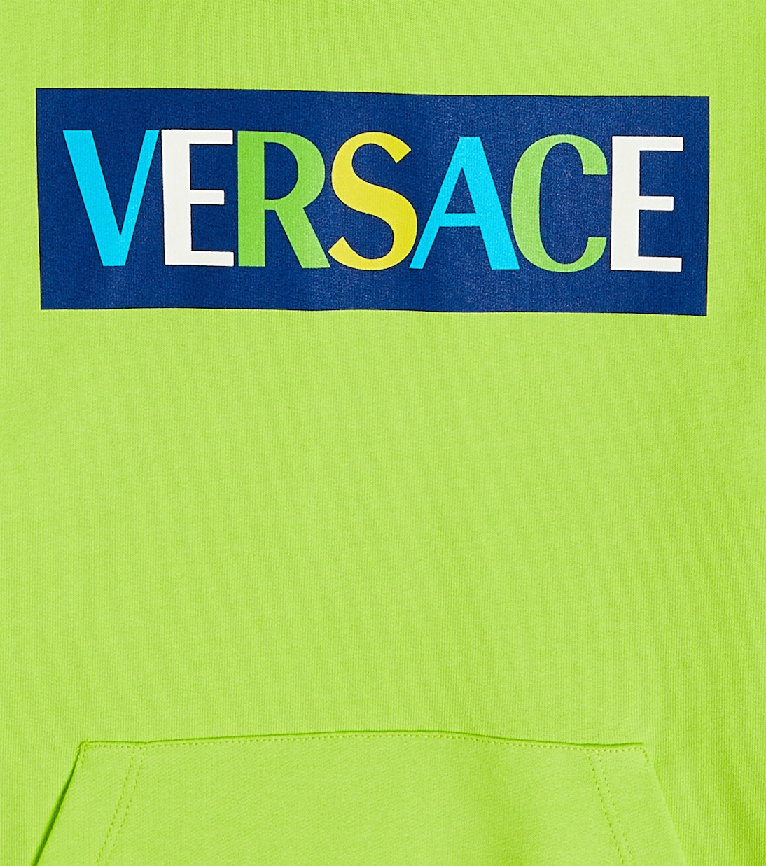 Logo cotton jersey hoodie | Versace Kids