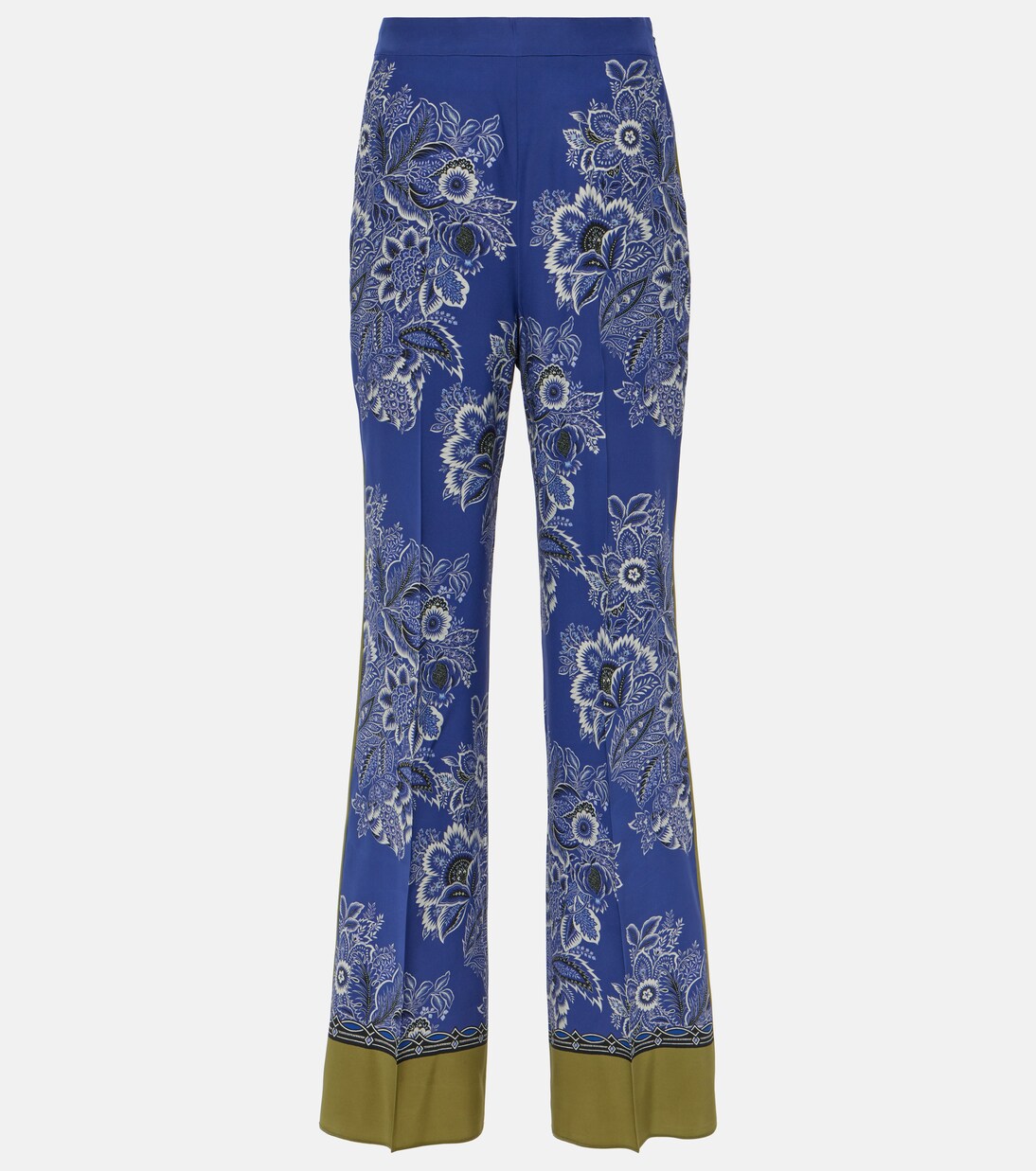 Weite High-Rise-Hose aus Seide | Etro