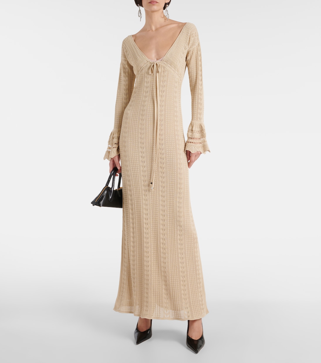 Maxikleid aus Häkelstrick | Blumarine