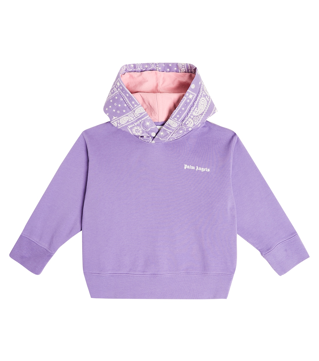 Paisley cotton jersey hoodie | Palm Angels Kids