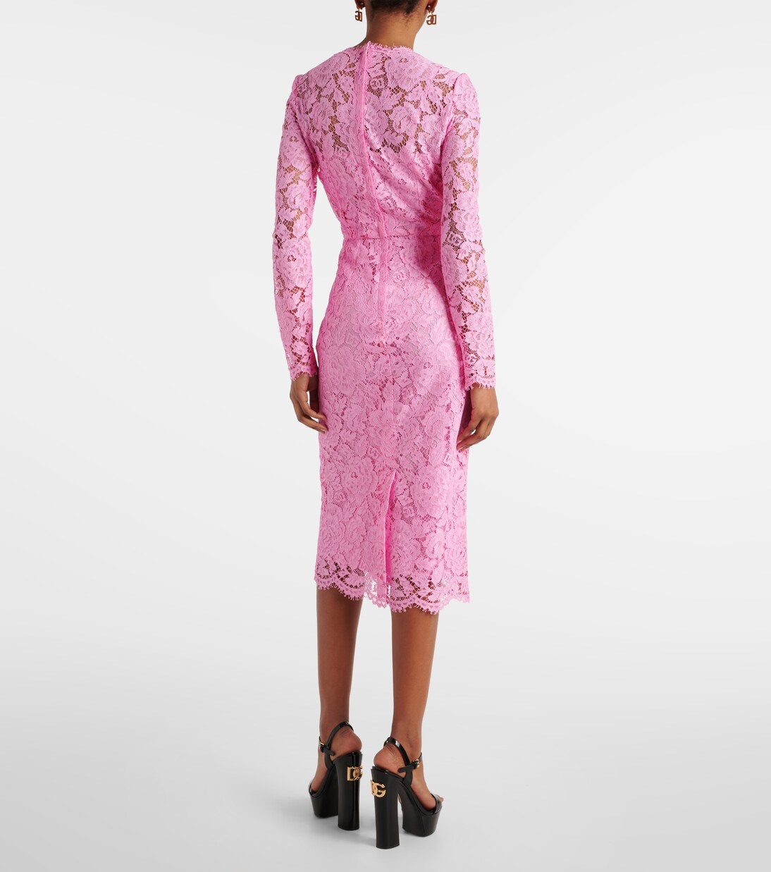 Floral lace midi dress | Dolce&Gabbana