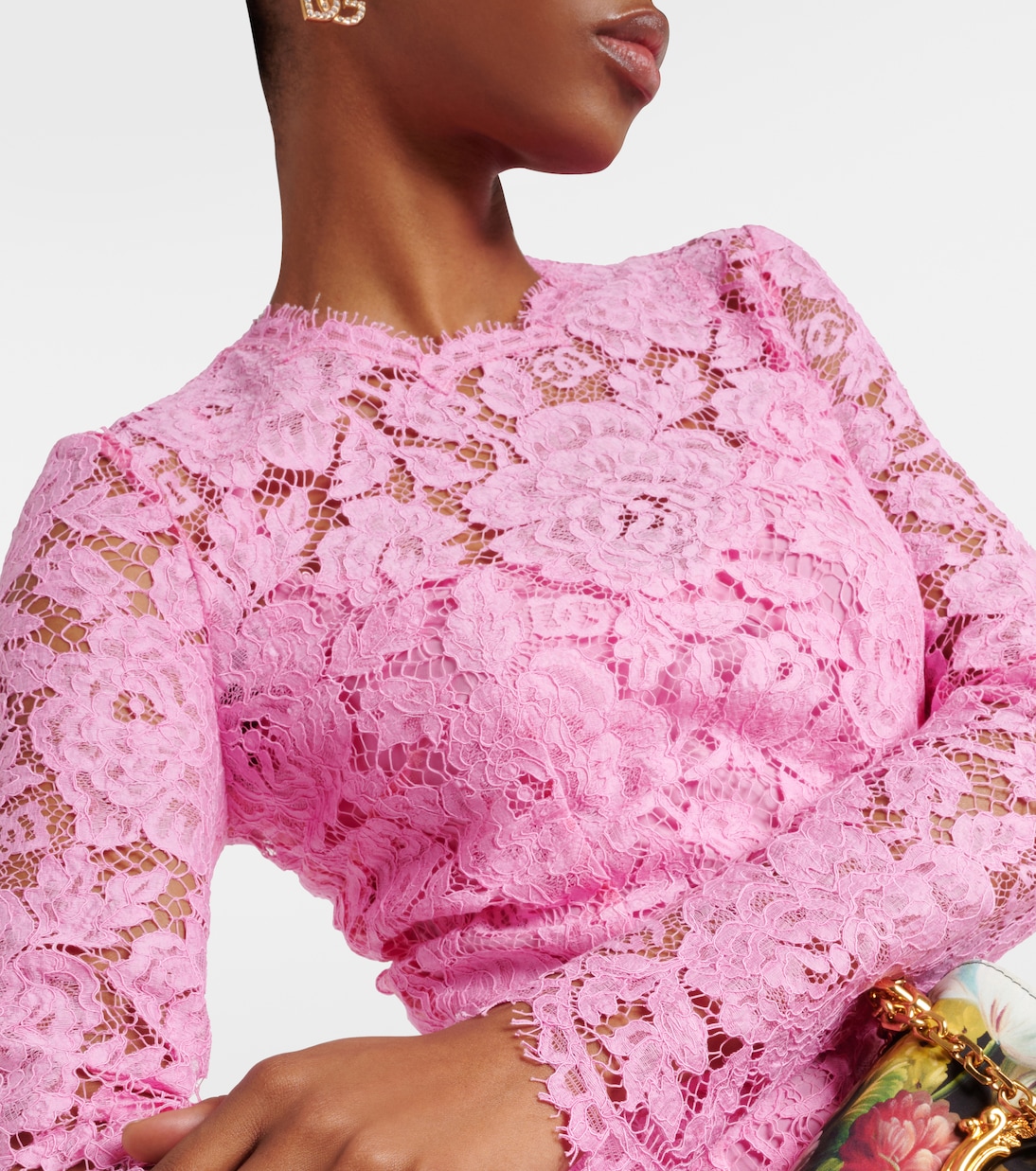 Floral lace midi dress | Dolce&Gabbana