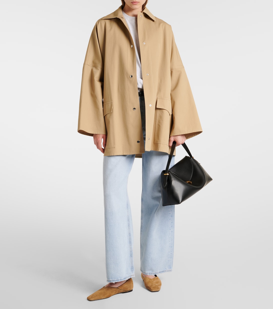 The Everyday Flat suede ballet flats | Toteme