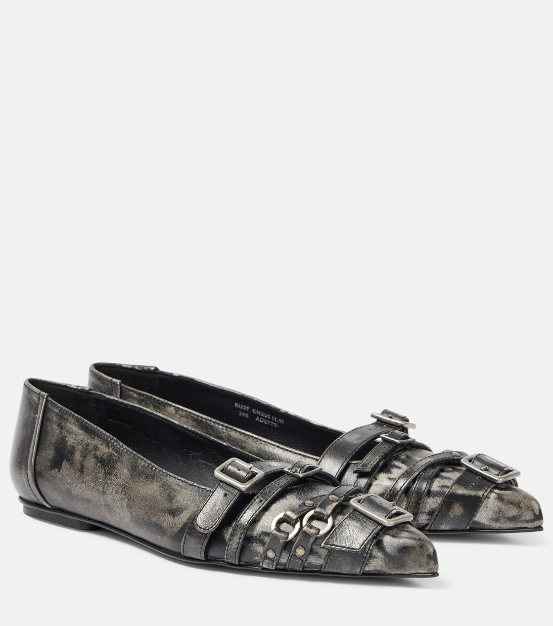 Buckle-detail leather ballet flats | Acne Studios