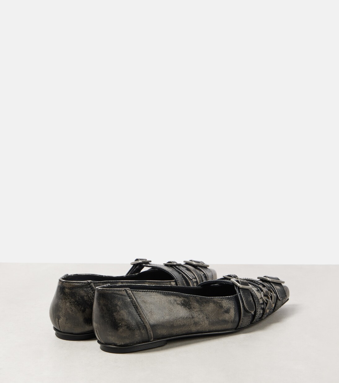 Buckle-detail leather ballet flats | Acne Studios