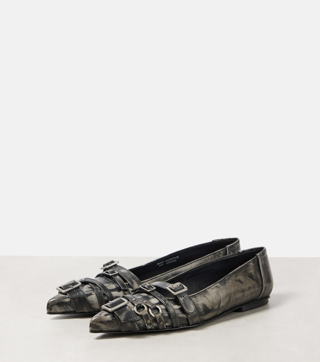 Buckle-detail leather ballet flats | Acne Studios
