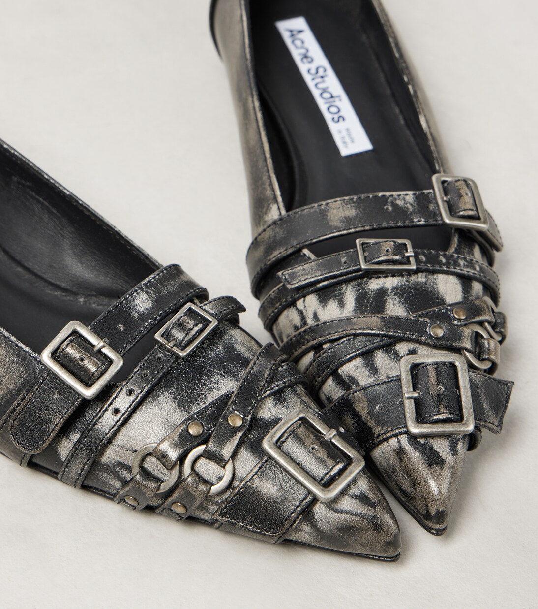 Buckle-detail leather ballet flats | Acne Studios