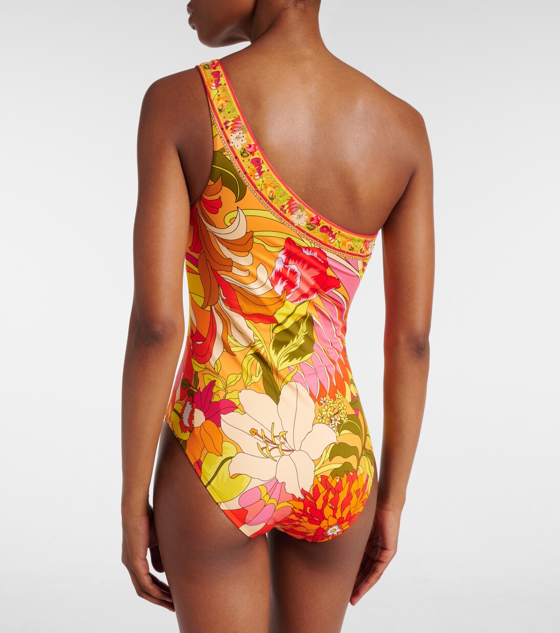 Verzierter One-Shoulder-Badeanzug | Camilla