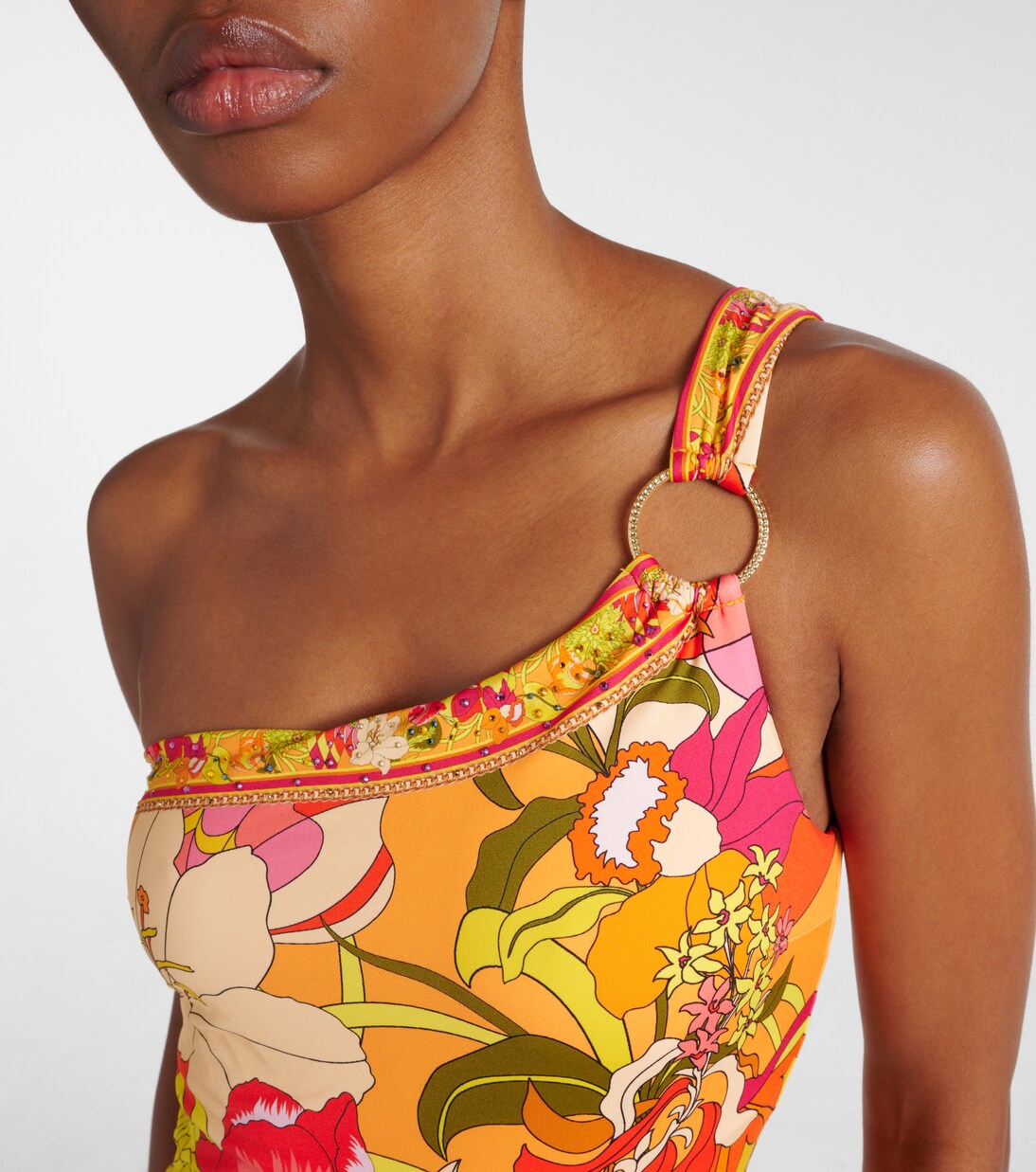 Verzierter One-Shoulder-Badeanzug | Camilla